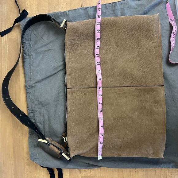 Allsaints All Saints Edbury Oversized Suede Tote Shoulder Bag Purse - Picture 12 of 13